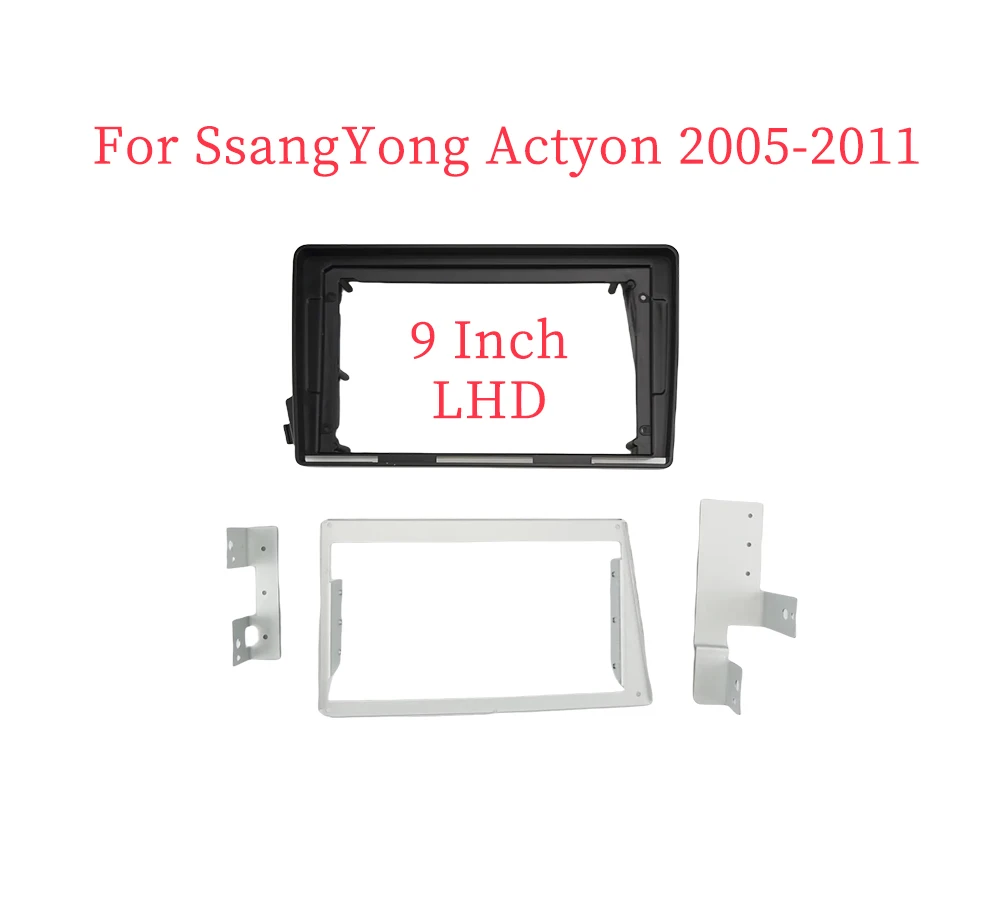 

9 Inch Car Frame Fascia Adapter Android Radio Dash Fitting Panel Kit For SsangYong Actyon 2005-2011