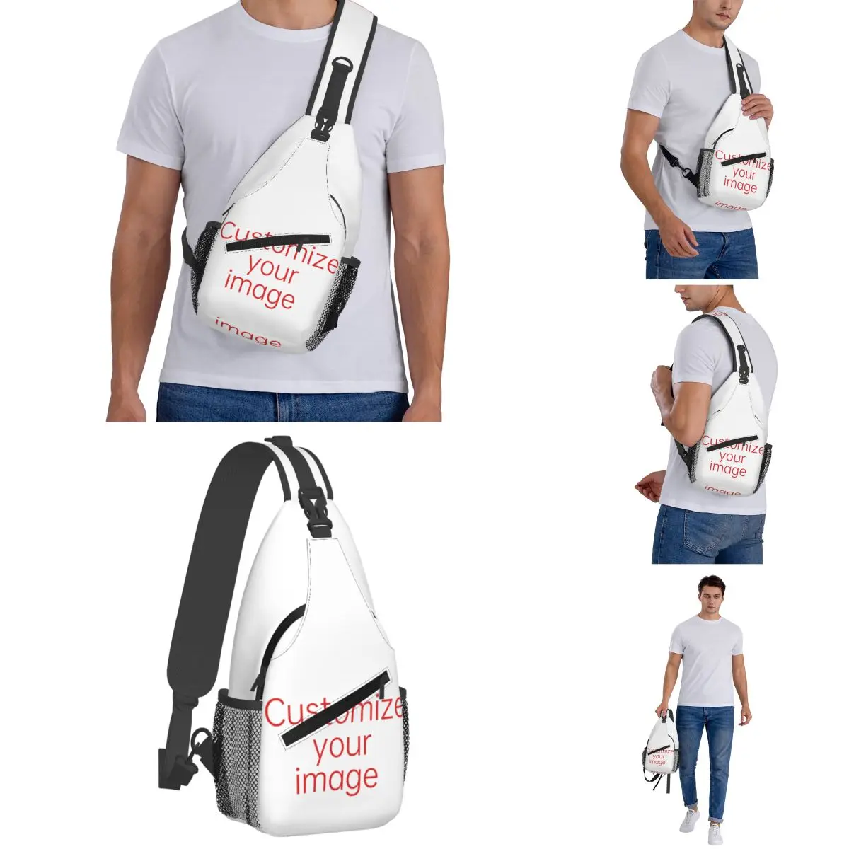 Personalizzato personalizzato la tua immagine borsa a tracolla a tracolla borsa a tracolla moda zaino a tracolla Daypack per viaggi escursionismo