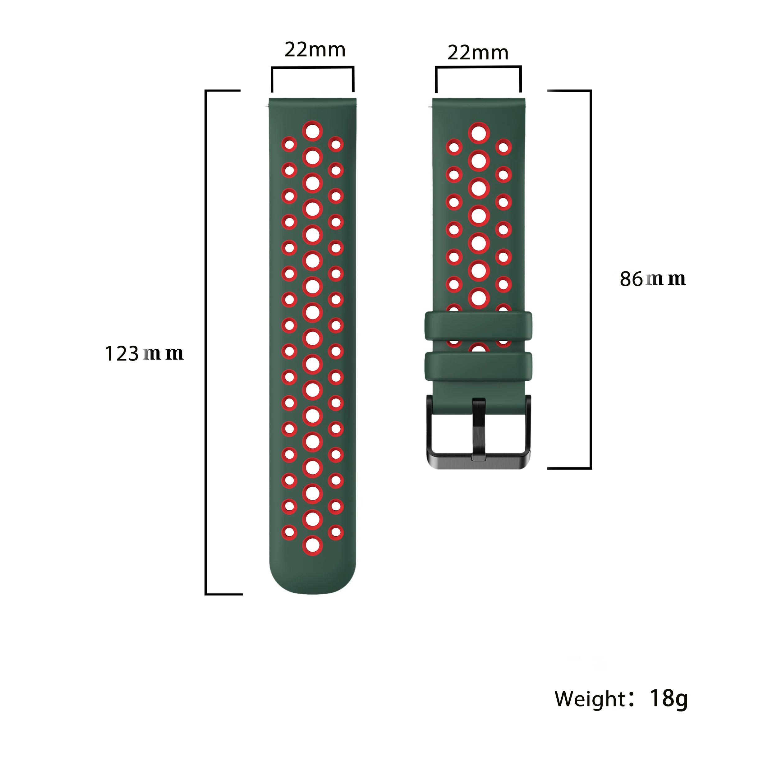 Ремешок силиконовый для Huawei Watch GT5 Pro 46 мм/GT2 Pro, совместим с Huawei Watch 4/GT3 Pro 46 мм/GT2 46 мм, 22 мм