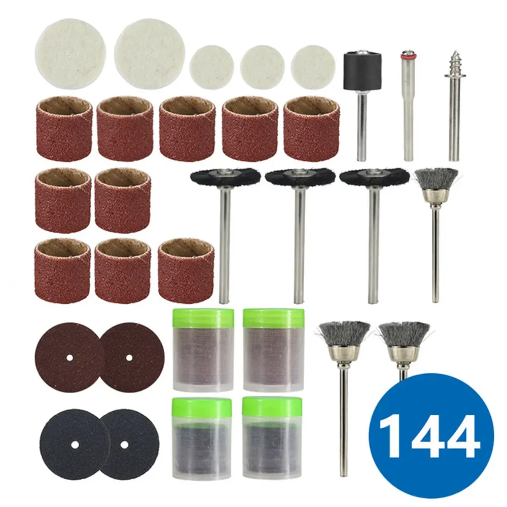 

Rotary Tools Accessories Kit For Dremel Drill Bit 144pcs Polishing Sanding Grinding Cutting Tool Abrasive