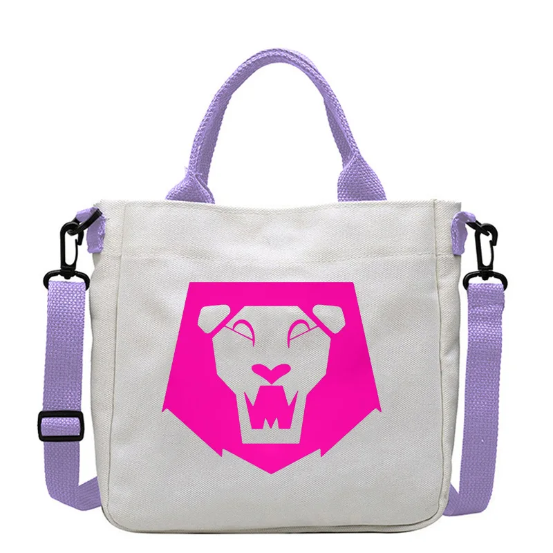 

Новая повседневная сумка с принтом аниме Kpop Hunter, большая вместительная модная сумка через плечо для поездок на работу, стильная холщовая сумка-тоут, подарок