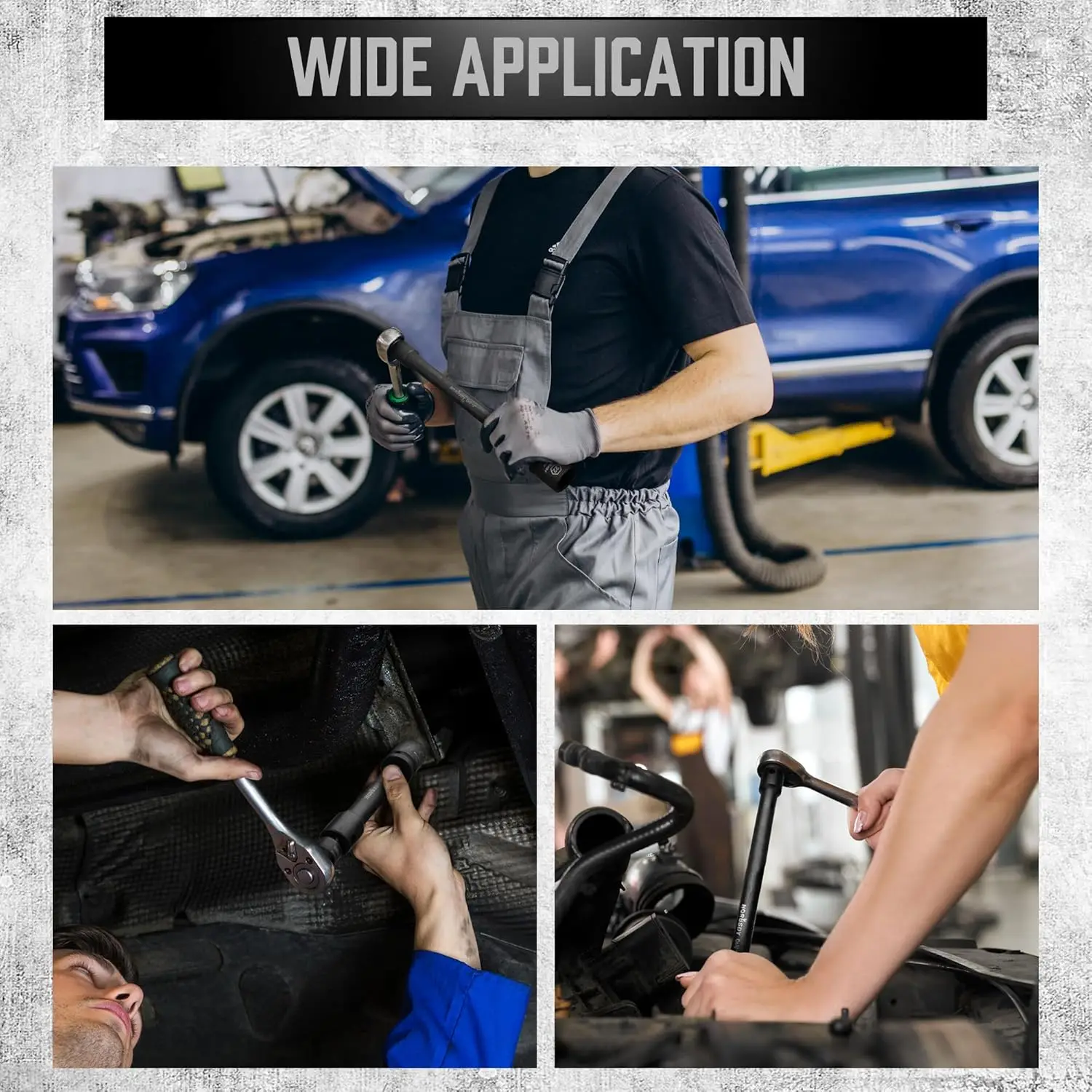 12개입 1/4', 3/8', 1/2' 임팩트 소켓 연장 세트, CR-V 스틸