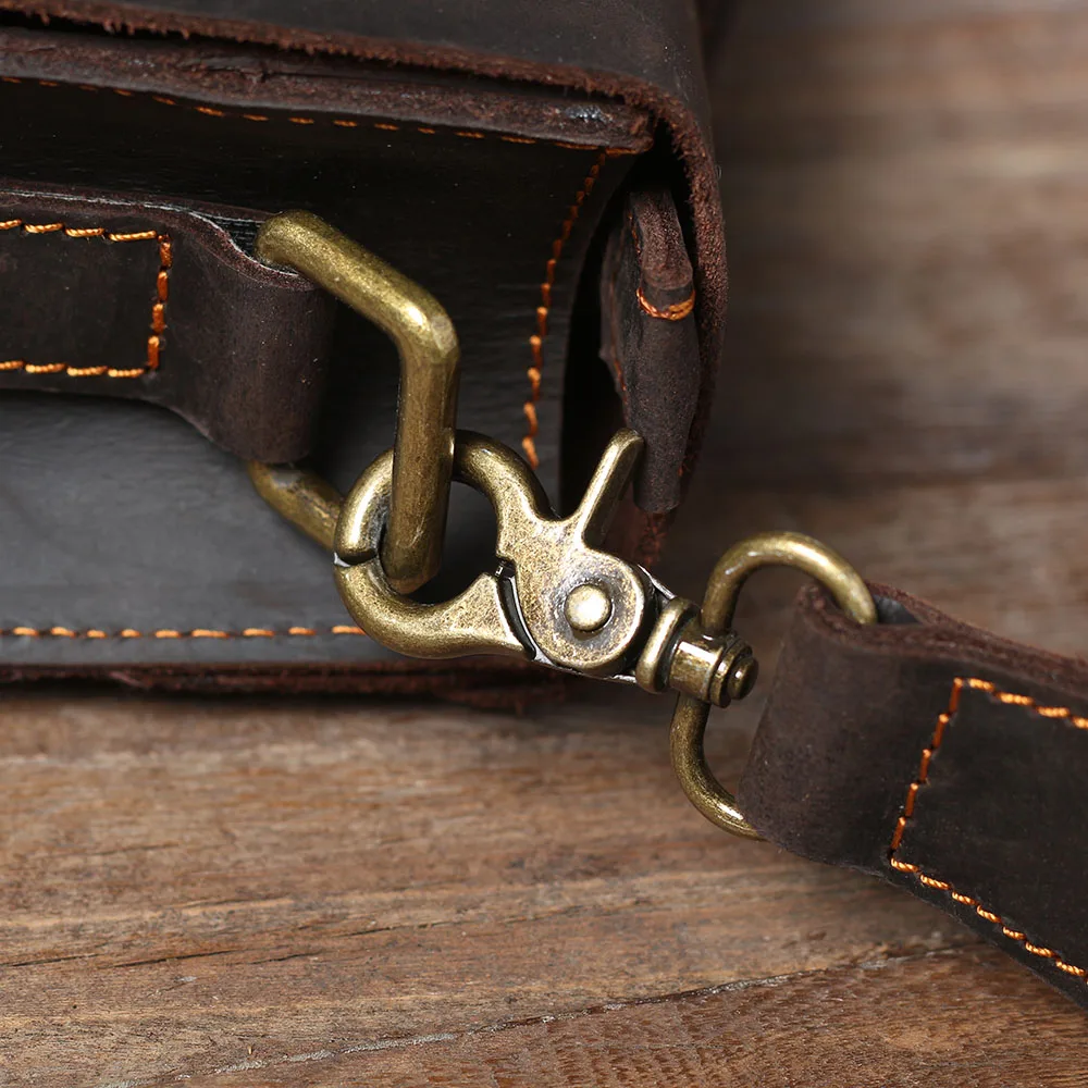 S.WORKER Echtleder-Aktentasche für Herren | Vintage Büro-Handtasche Laptop-Tasche – Detail 16