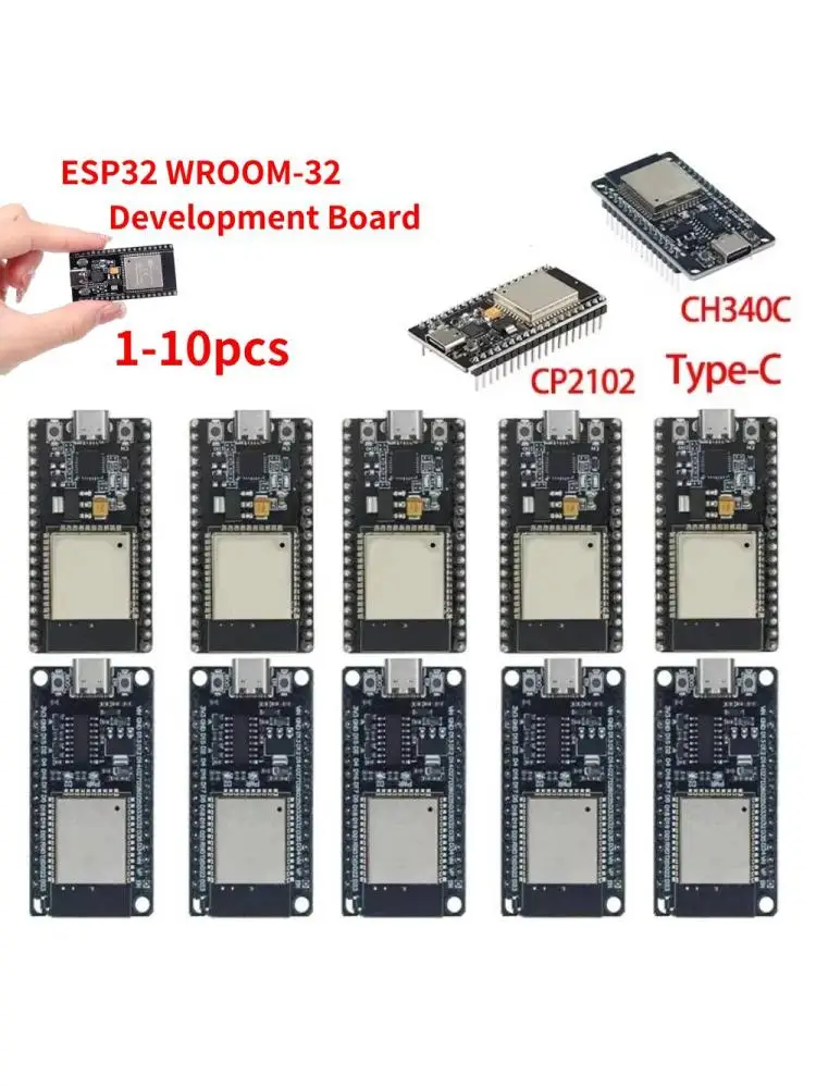 Carte de développement ESP32 WROOM-32 TYPE-C CH340C/CP2102, WiFi + Bluetooth, consommation d'énergie Ultra faible, Module sans fil double cœur