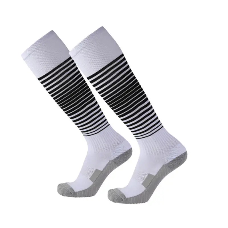 Good Quality Towel Bottom Soccer Sock Adults Men Women Long Thickening  Knee High Football Training Match Striped Sport Stocking