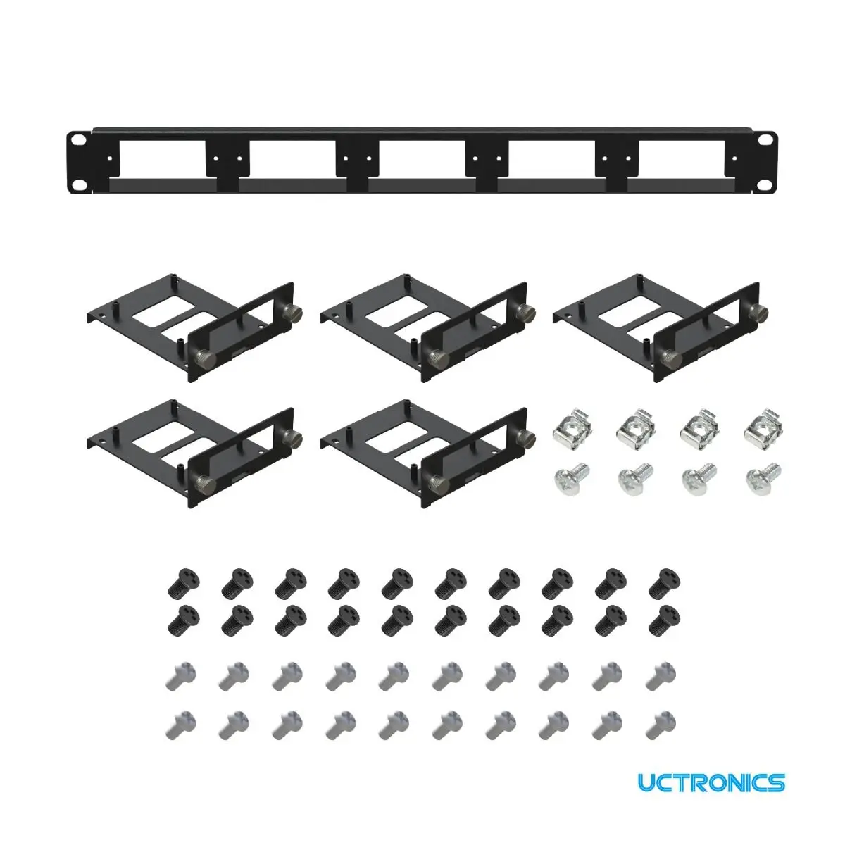 Imagem -03 - Raspberry pi Rackmount Suporte Ssd para Qualquer Ssds de 2.5 Segure até Placas Raspberry pi 4b Frente-removível Uctronics1u