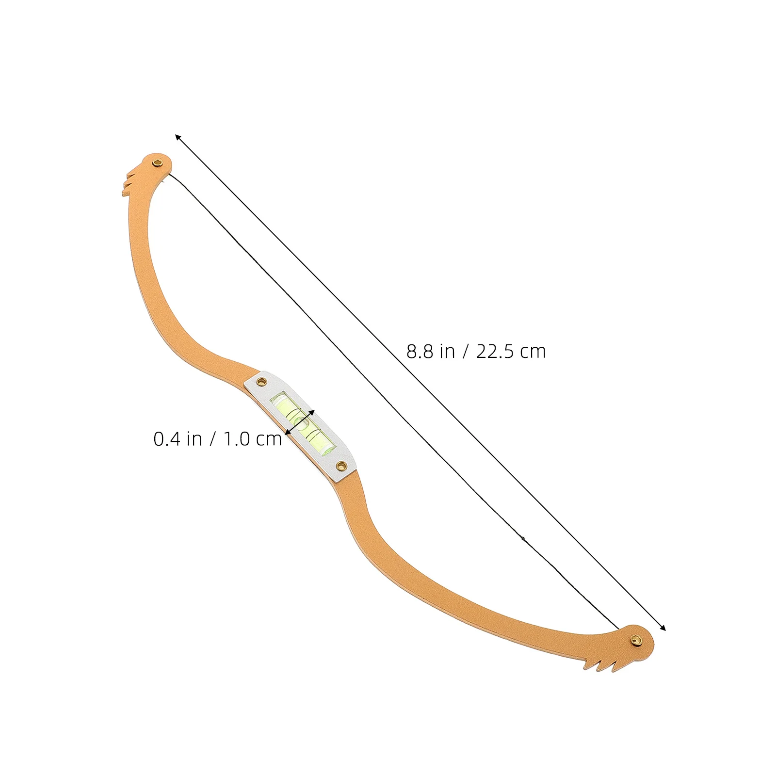 Righello per sopracciglia in metallo Righello per linea di frecce con arco orizzontale Strumento di posizionamento per sopracciglia Stringa di mappatura per misurazione della simmetria