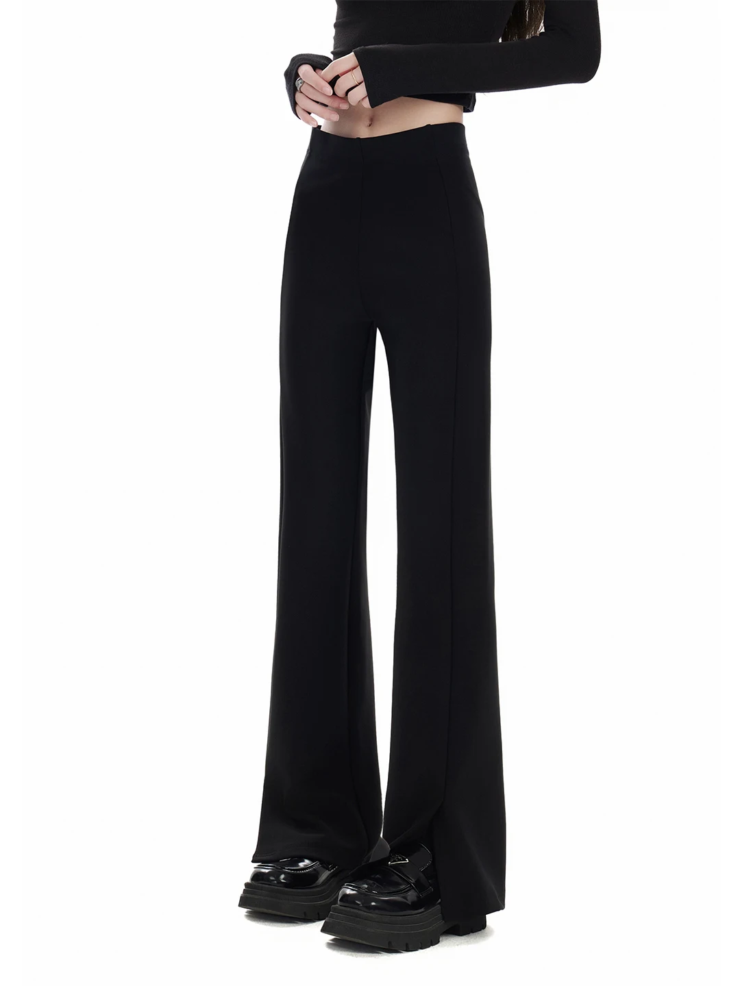 

Женские повседневные брюки-клеш с высокой талией и широкими штанинами Bla, весна 2026, новинка моды