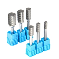 HEDA 6mm-16mm Rotary File A-Type Double Groove Steel Grinding Head 6mm Shank Polishing Carving Hardware Tool for Metal