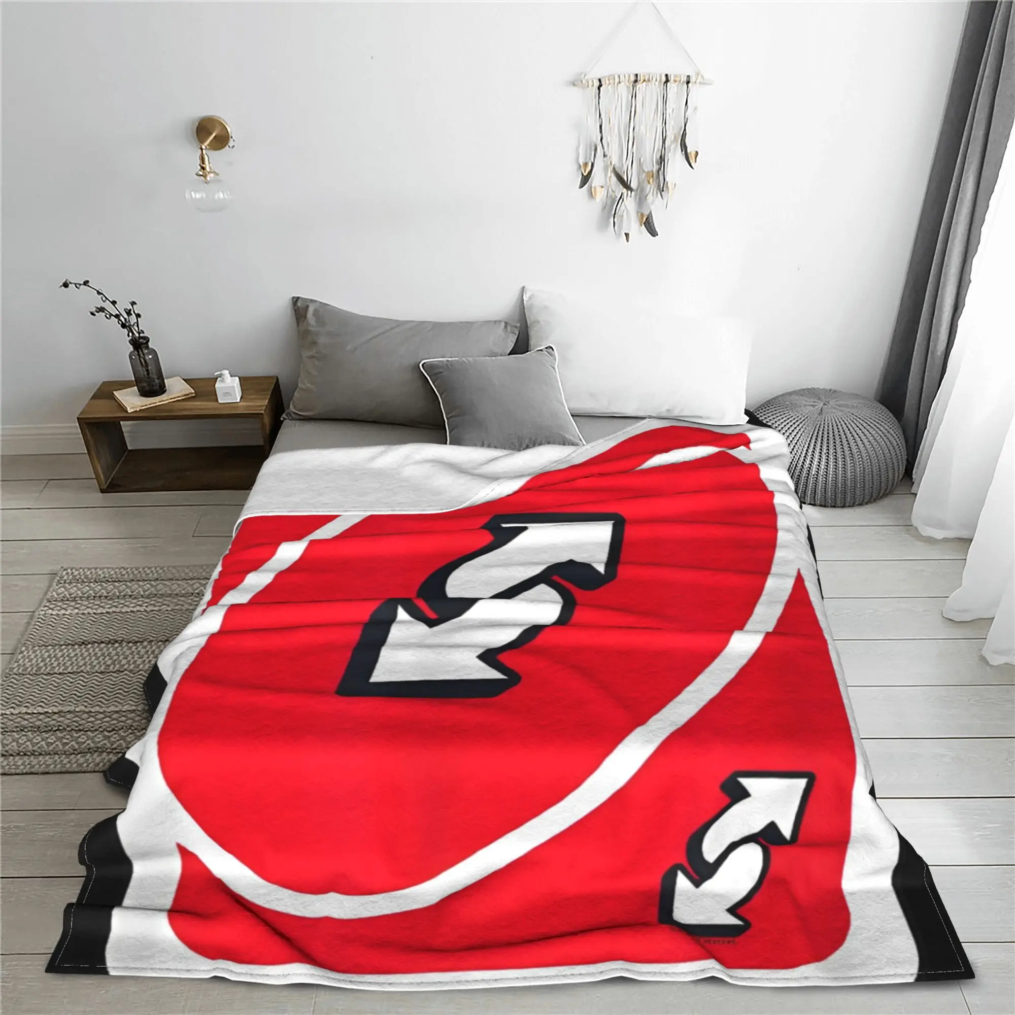 U-UNO-O Red Reverse Card Blanket Fleece Printed Board Games Portable Ultra-Soft Throw Blanket for Car Bedroom Quilt