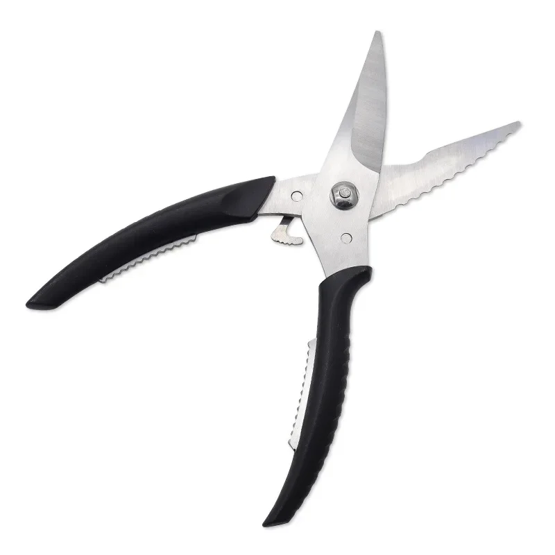 Dobeli 3mm Thick Stainless Steel Chicken Bone Scissors ABS Comfort Handle Kitchen Shear With Fish Scaler Hand Tools For Home