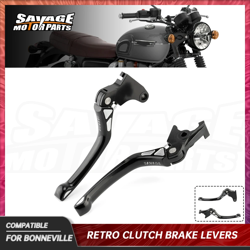 T120 T100 2023 Retro Clutch Brake Levers For Bonneville T100 T120 Street Twin/Cup 900 Scrambler Adjustable Front Control Handles