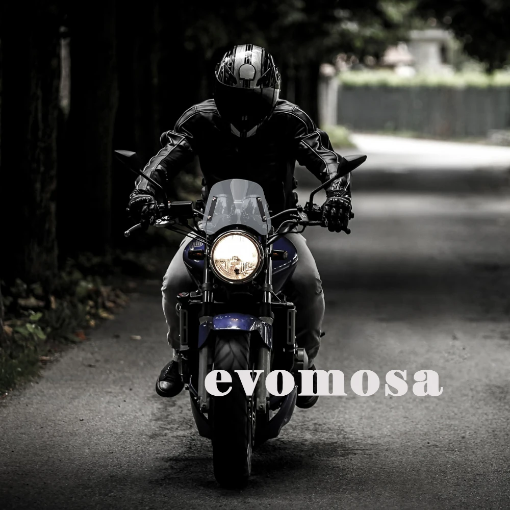 for Bandit Honda Hornet 600 Kawasaki Zephyr Z750 Universal Motorcycle Windshield 5-7inch Windscreen Deflector Moto Accessories