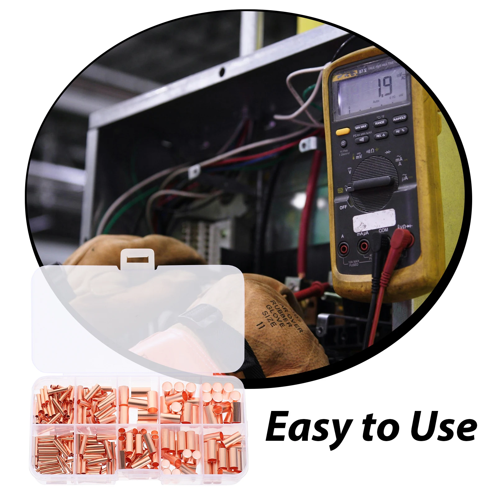 250 шт. медные соединительные трубки, маленькие прямые медные трубы, соединители для проводов, соединительные трубки для промышленного использования