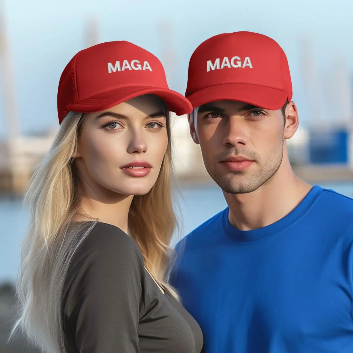 MAGA HAT Donald TRUMP Trucker Hats Men Women Sport Hats Trucker Hat Golf Hats Adjustable Snapback Mesh Baseball Cap Summer