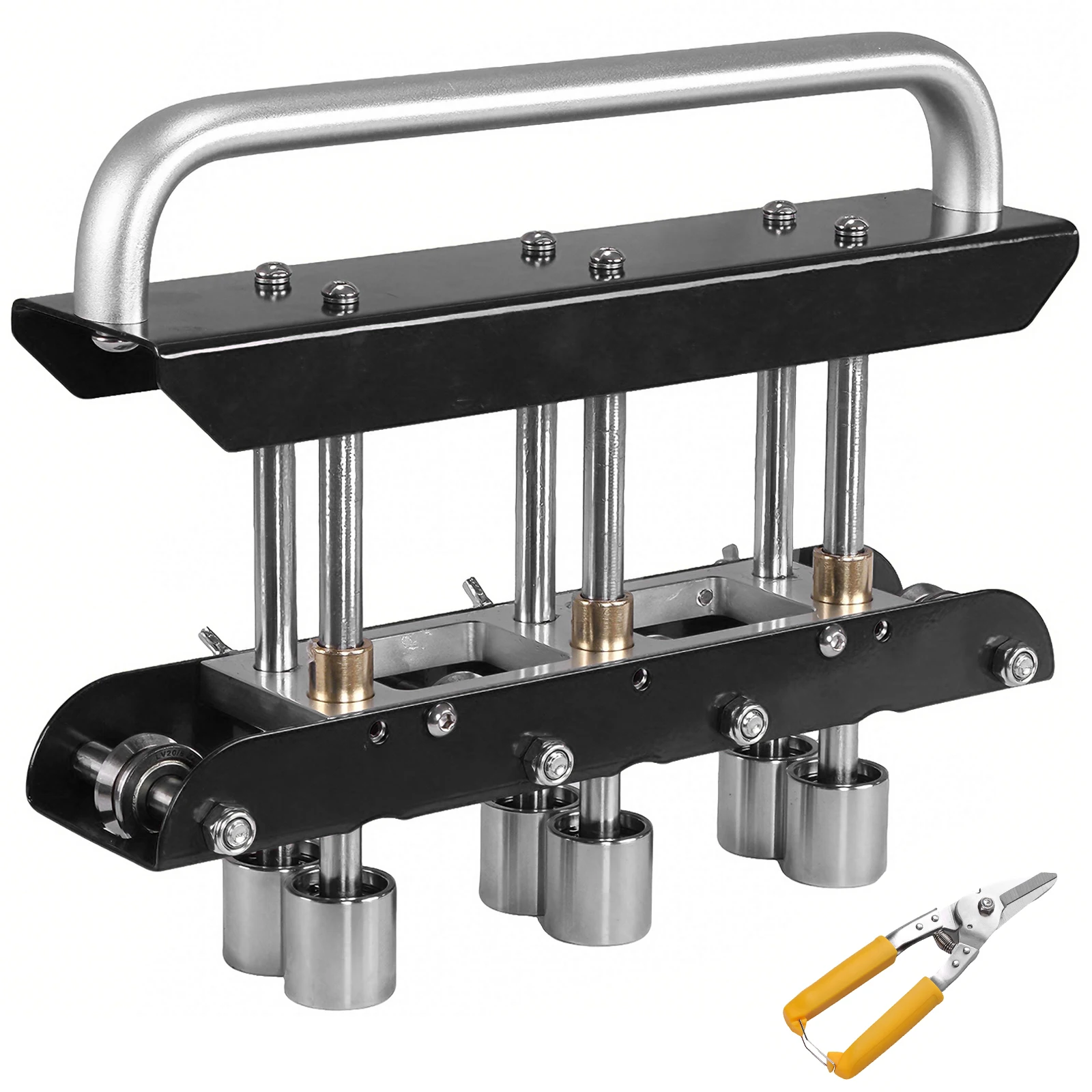 

3 Station Metal Bending Tool 0-90° Bending Angle Handheld Sheet Metal Bender Tool with Aluminum Alloy Handle for 13-130mm Bends