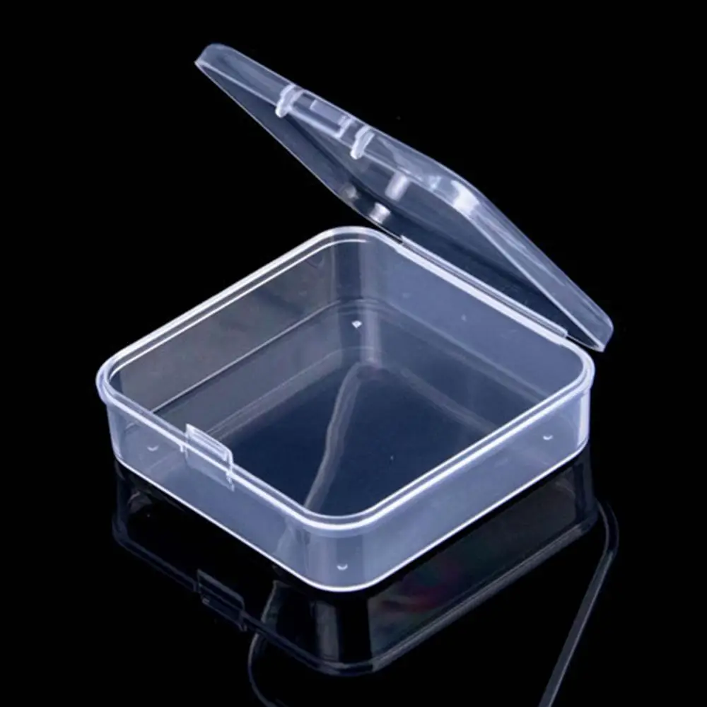 PP Square Storage Case Collection Box Jewelry Storage Case  Business Card Holder Plastic Storage Case Small Boxes