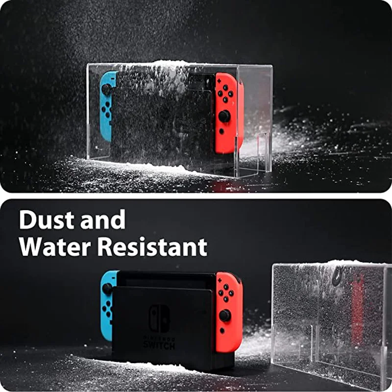 Clear Protective Case Dust Display Box Cover for Nintendo Switch/OLED Host Shell Luminous Sleeve Base NS Games Accessories