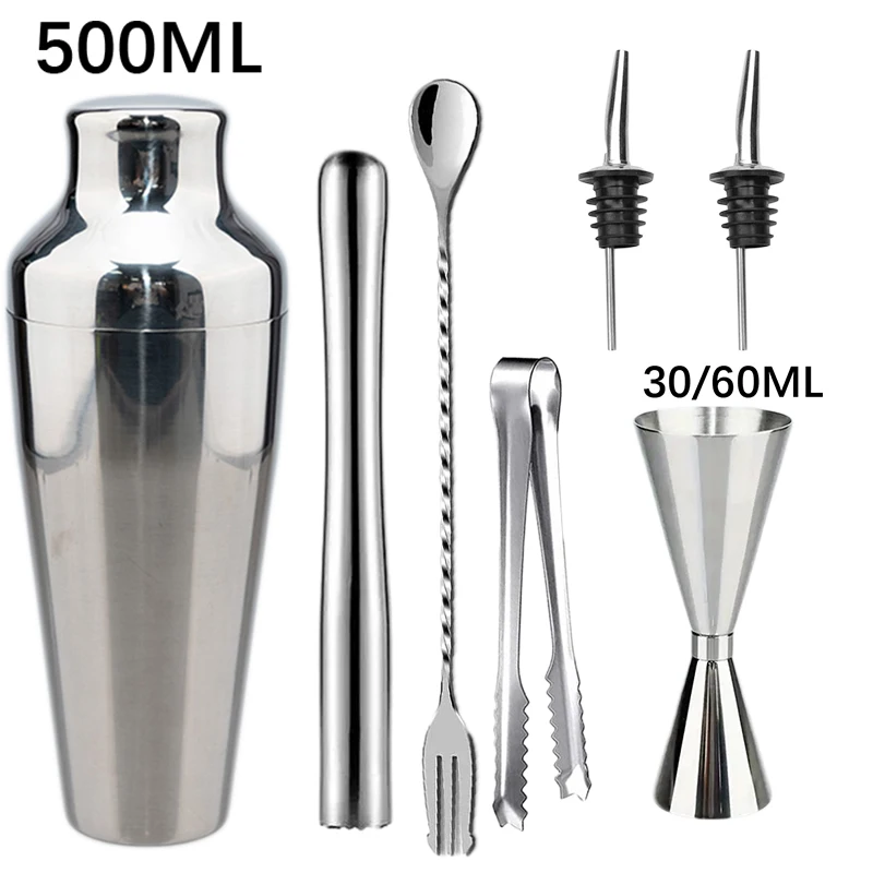 New  Cocktail Shaker Professional Stainless Steel Bartender Wine Cup Cocktail Mixer Martini Cocktail Shaker Bar Set