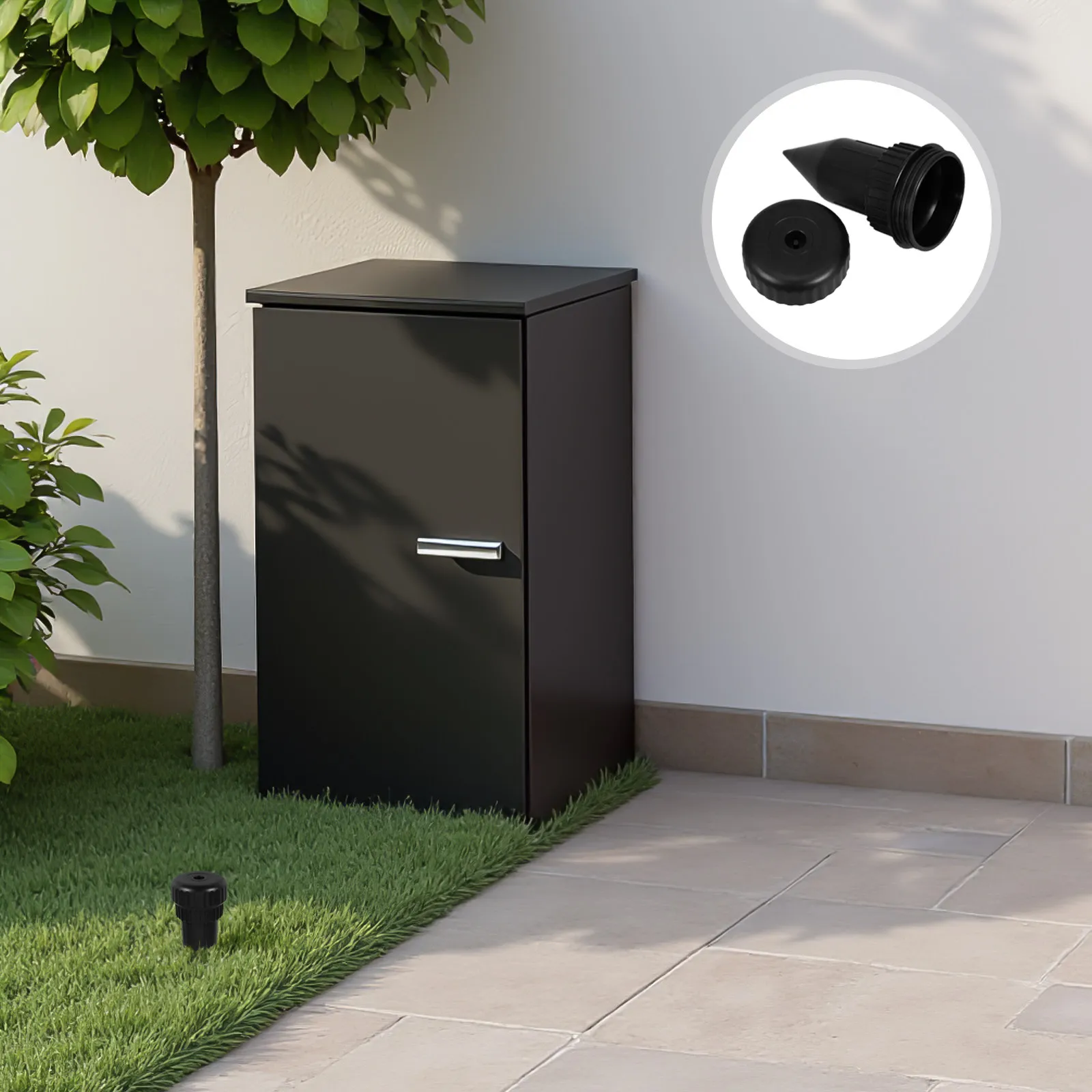 Hide-A-Key Hider Realistic Sprinkler Head Outdoor Plastic Key Container Waterproof Cash Holder Garden Yard Jewelry Storage
