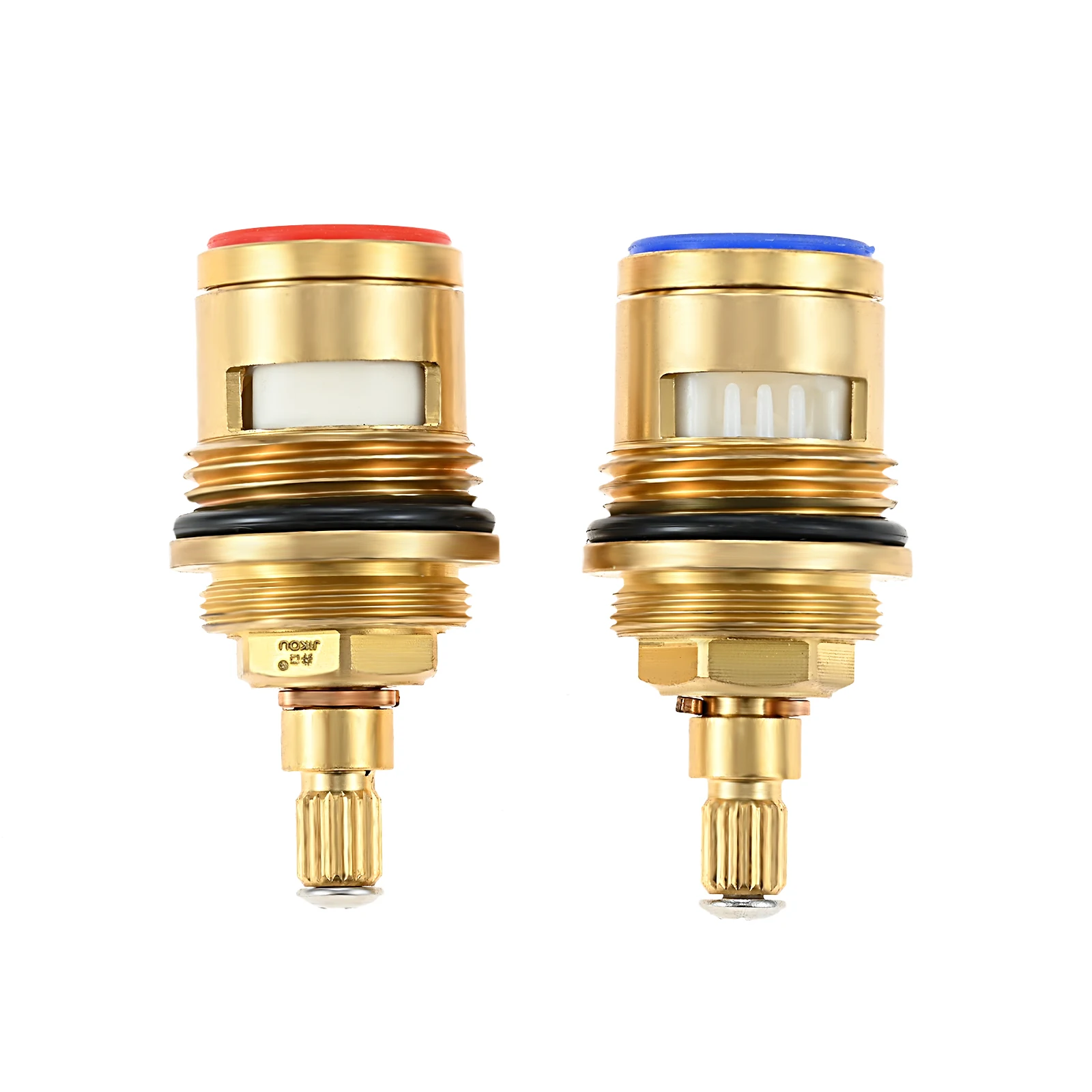 2Pcs Durable 3/4 Ceramic Cartridges Compatible With Grohe 45882000 45883000 Precise Adjustment Water Temperature Flow Strength