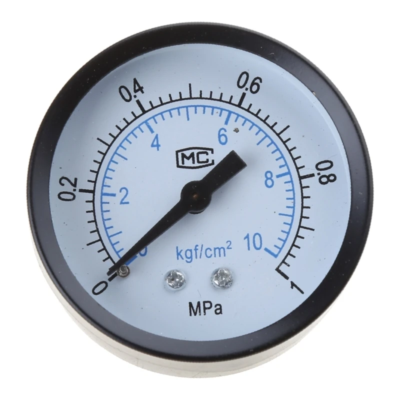 Pressure Gauge 50mm 1/4NPT Rear Back 0-1Mpa/0-10Bar for Air, Gas-, Water,