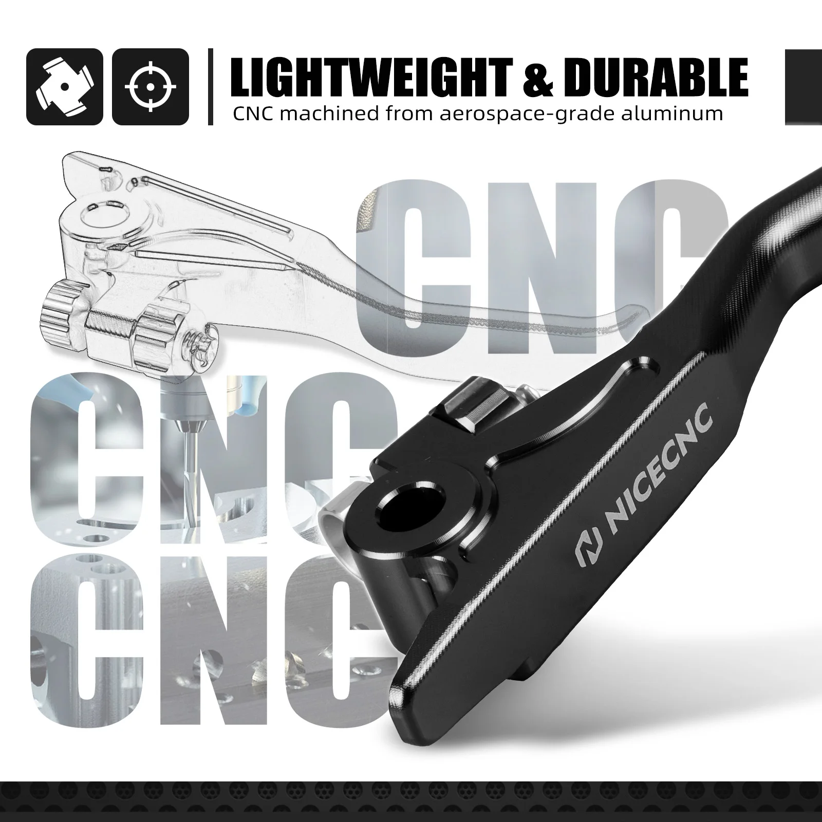 NICECNC Für Stark Varg EX Für Stark Varg MX 2024-2025 Motocross Links Shorty Bremshebel Griff Aluminium elektrische Dirt Bike – Detail 8