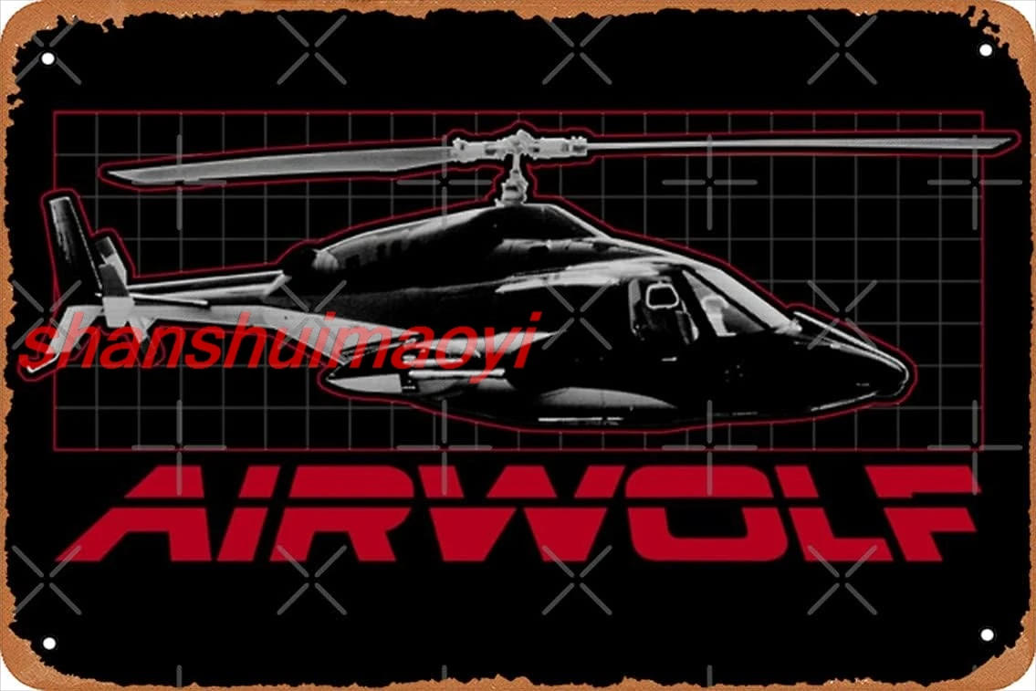shan Airwolf Poster Metal Tin Sign 8