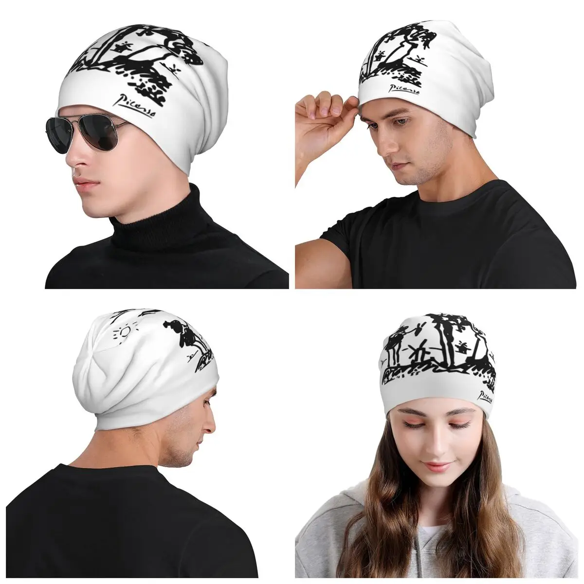 Pablo Picasso Beanie Cap Unisex Winter Warm Bonnet Femme Knitted Hats Fashion Don Quixote Skullies Beanies Hats For Men Women