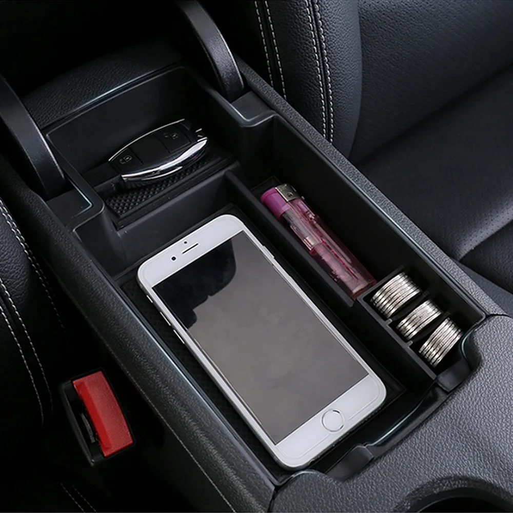 صندوق تخزين مسند ذراع بلاستيكي يسار لمرسيدس بنز a/b/cla/gla class w176 w246 x156 c177 ، ملحقات تصميم السيارة