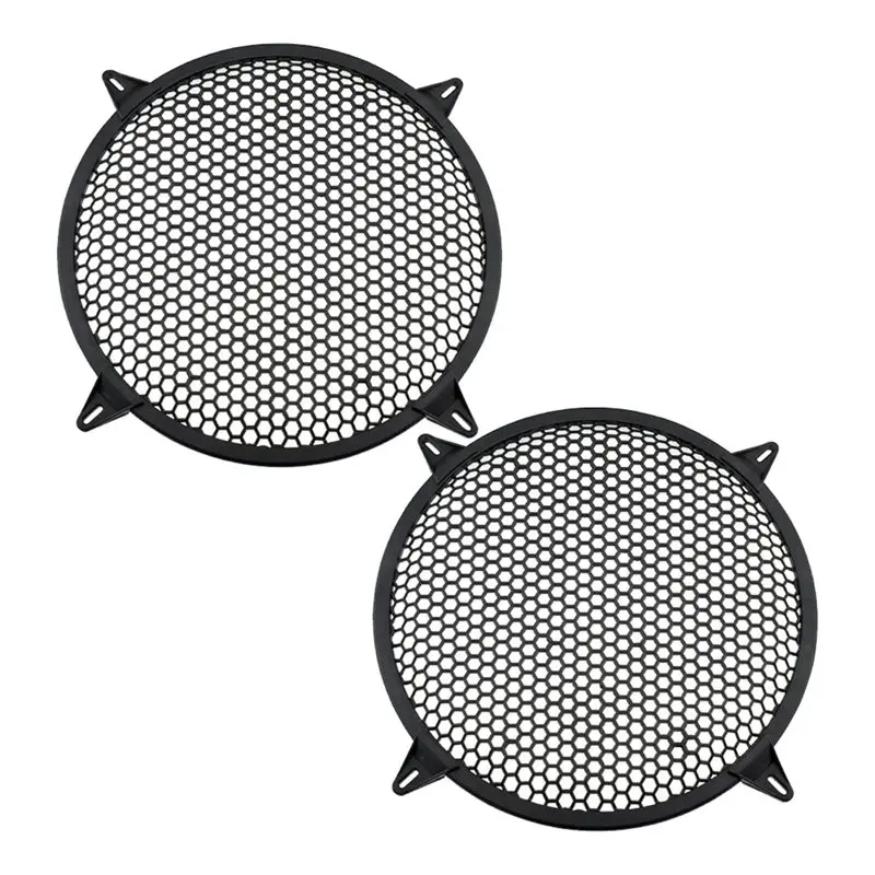 【HAPPY】Grill Protective Case 2 Pack 12 Inch Mesh Subwoofer Speaker Grills Covers For Home Audio Car, Black
