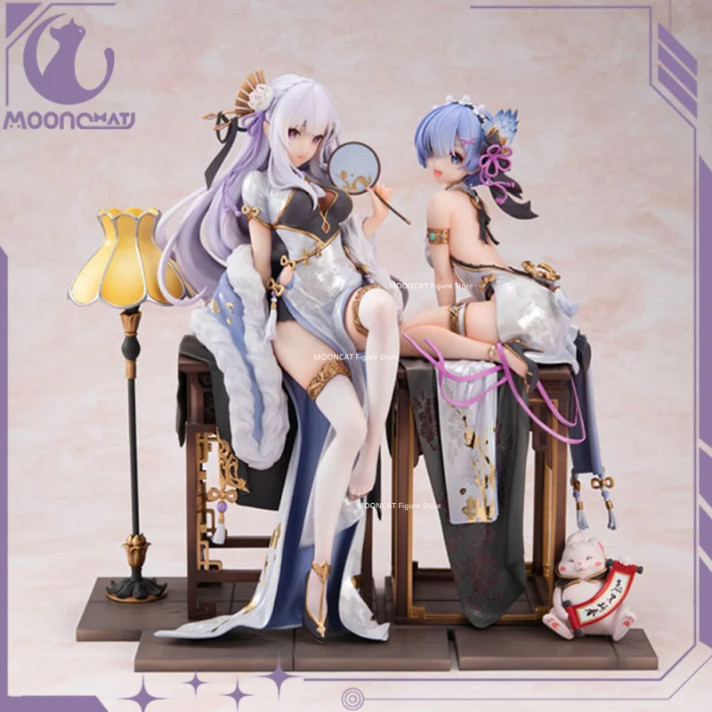 Re Life A Different World From Zero Anime Figure Emilia Rem Kawaii Cute Lolita Figurine PVC Collection Statue Model Decora Gift