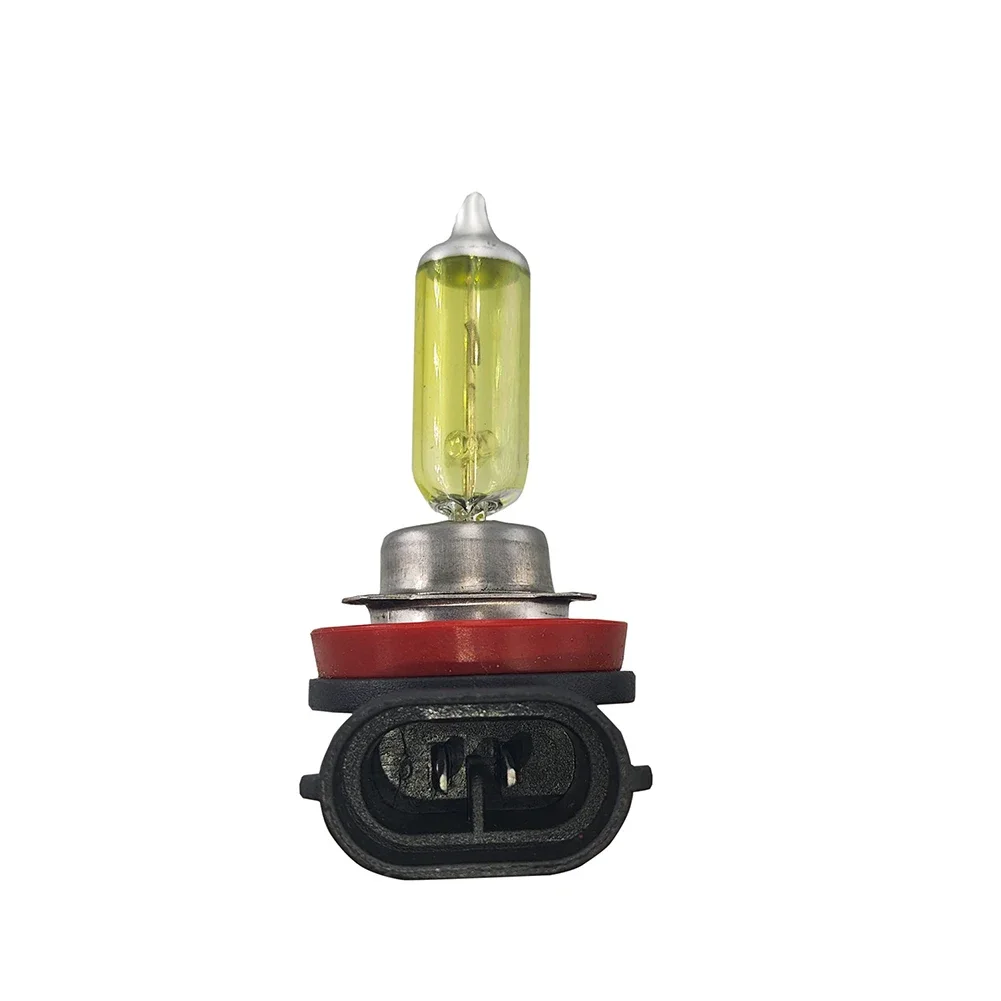 2pcs Yellow 2000LM 100W H11 H8 H9 12V-24V DC Halogen Bulb High Beam Headlight Daytime Running Light Aluminum Alloy Car Lights