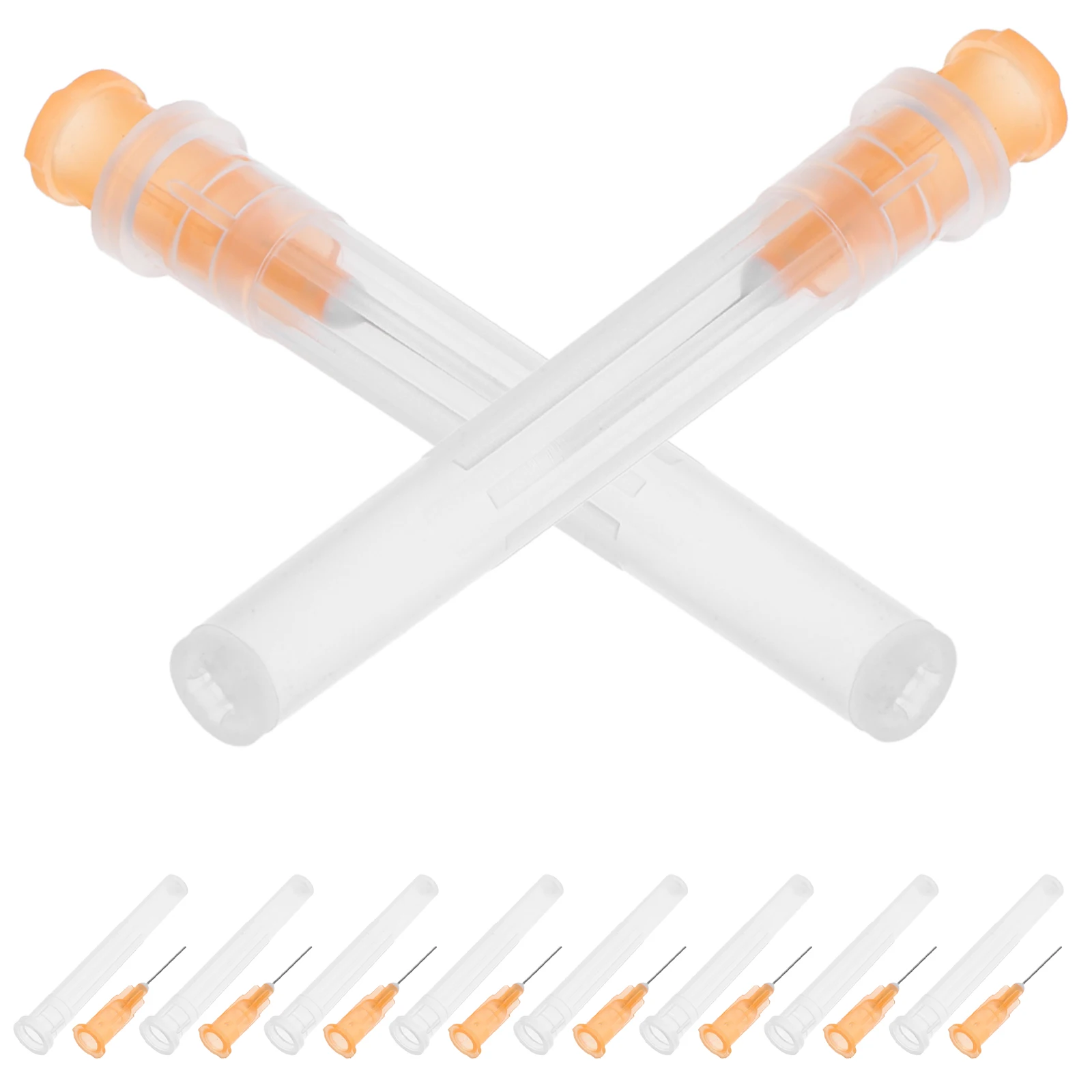 

100pcs Dispensing Needle Tips 25G 25Mm Stainless Steel Pp Refill Liquid Dispenser For Industrial Glue Ink Lubricant Application