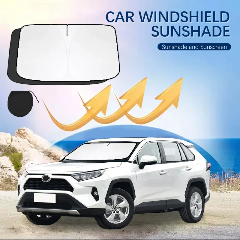 Солнцезащитный козырек для автомобиля TOYOTA RAV4 XA40 XA50, солнцезащитный козырек на переднее лобовое стекло, теплоизоляция, летние аксессуары Солнцезащитный козырек для автомобиля TOYOTA RAV4 XA40 XA50, солнцезащитный козырек на переднее лобовое стекло, теплоизоляция, летние аксессуары