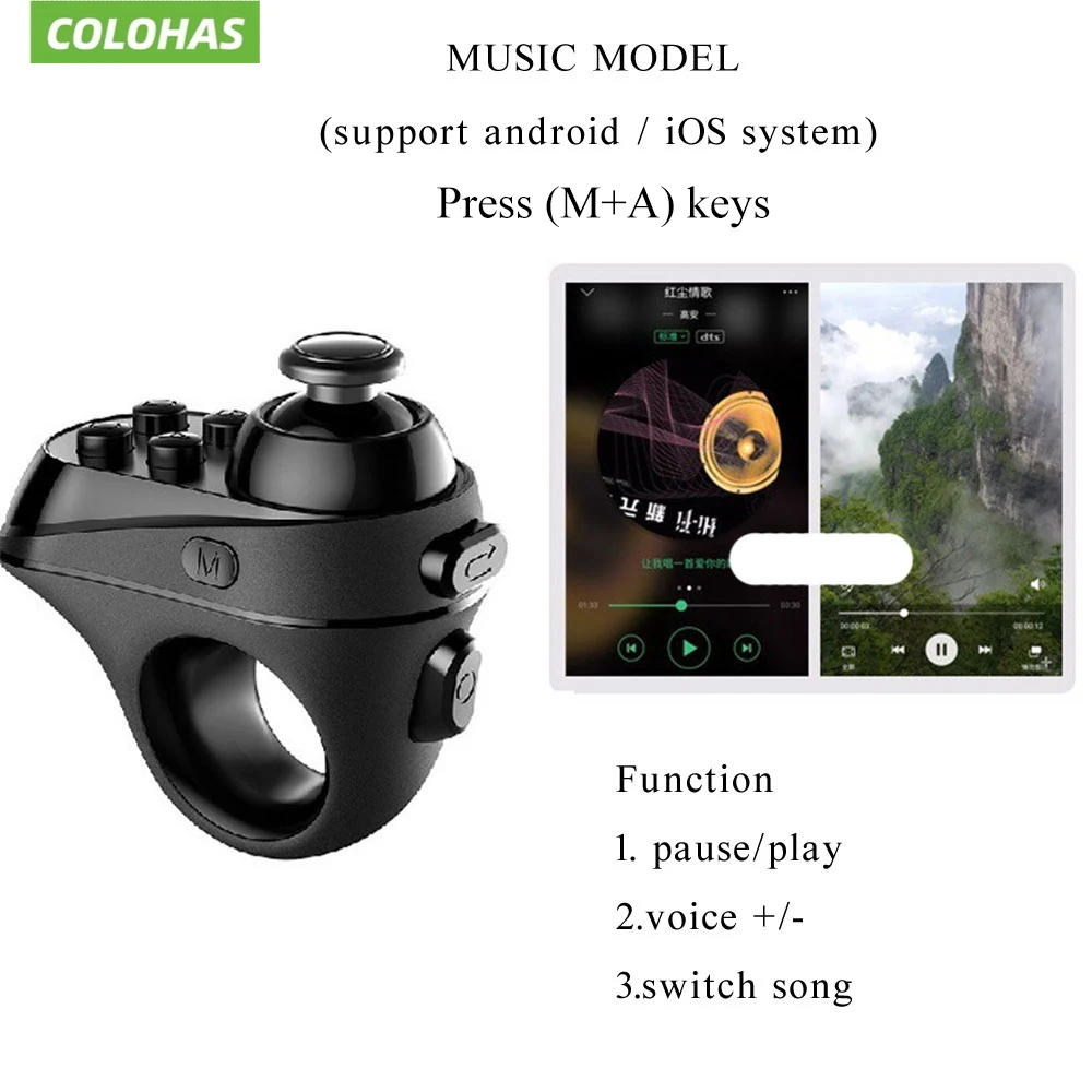 New Wireless Bluetooth-compatible Finger Game Controller Handle Adapter Mouse Gaming Mice Mause Gamer Support Android IOS System