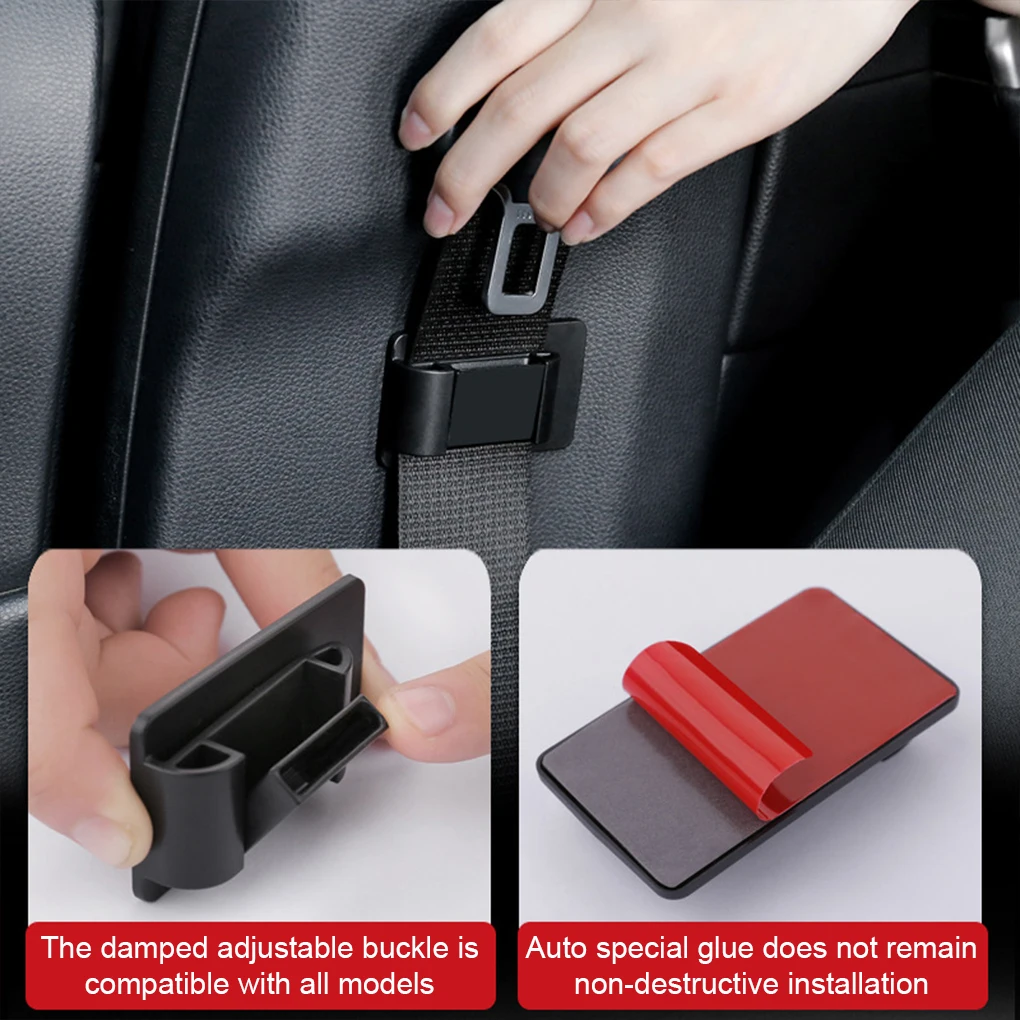 

4pcs Car Seat Belt Limiter Buckle Non-slip Stopper Fixed Clip Auto Seat Belt Holder Stabilizer Fastener Adjustable Clips