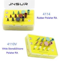 Dentist Composite Silicone Polisher Kit For Low-Speed Handpiece Rubber Grinding Porcelain/Natural Teeth/Amalgam/Metal Polishing