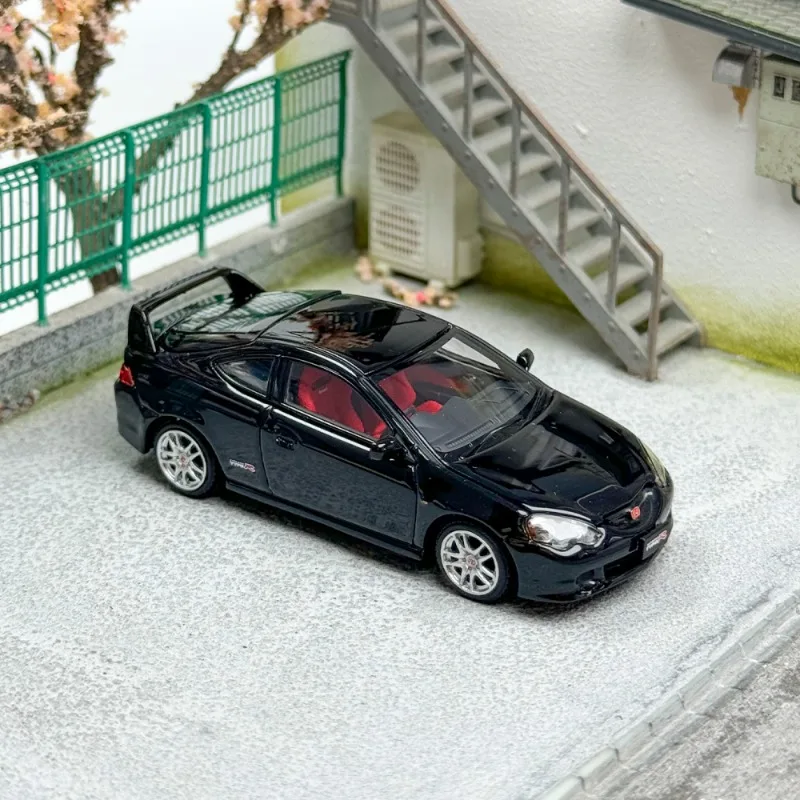 LCD Diecast 1/64 Schaal Honda Legering Model Auto Honda INTEGRA TYPE R DC5 Zwart Speelvoertuigen Speelgoed voor Jongens Gift Originele Doos