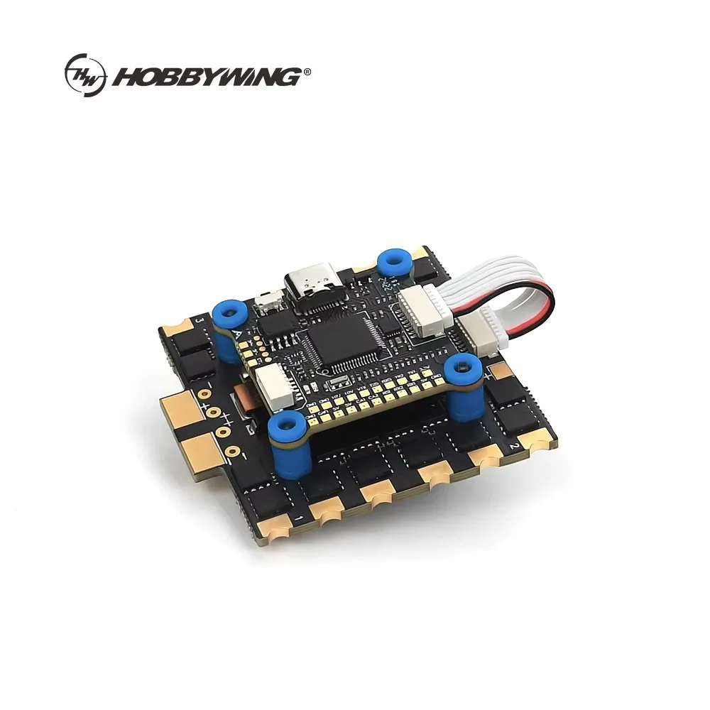 Hobbywing XRotor-80A-4in1-Lite-AT-RTF 4-8S LiPo Peak Current 100A X4 FPV F7 8S Lite Flight Controller 80A ESC Stack view 3