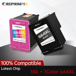 Reprinpic 664XL Ink Cartridge Compatible For HP 664 HP664 Deskjet 1115 2135 2675 3635 3775 4536 4538 5075 5275 Printer