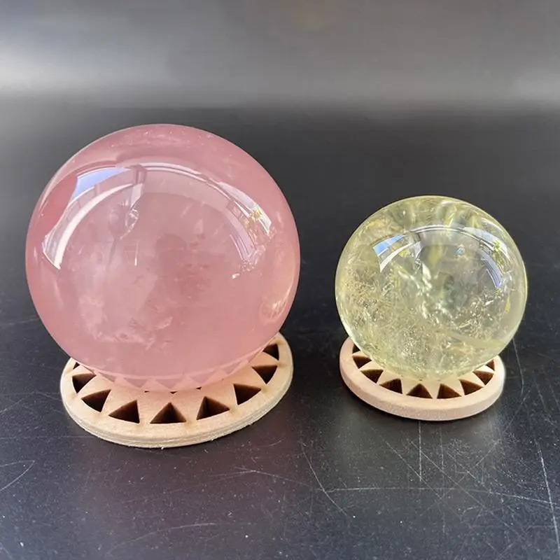 1 шт., подставка для хрустального шара, деревянная полая основа для демонстрации минералов, подставка для хрустальной сферы с украшением в виде подсолнуха