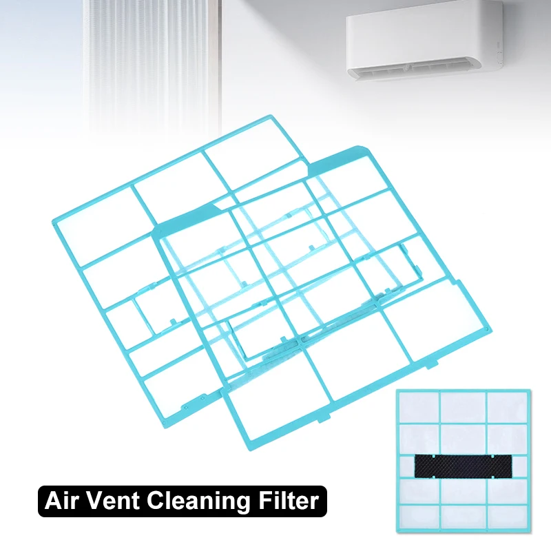 2Pcs Air Conditioner Outlet Air Vent Cleaning Filter Repacement Sponge Anti-Dust Net Mesh For Wall-mounted Air Conditioners