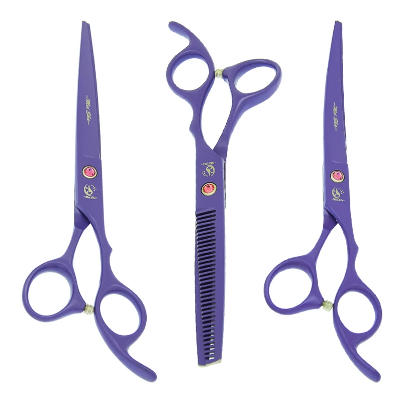 

Meisha 7 inch Professional Pet Grooming Scissors Japan Steel Dog Cutting Thinning Shears Curved Animal Hairdressing Tools B0038A