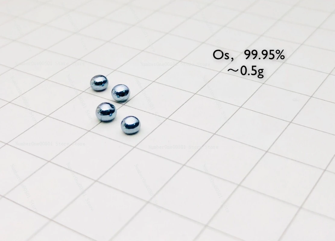 

0.5G version, single-sided convex, osmium precious metal, osmium beads, metal osmium, osmium molten beads Os 99.95