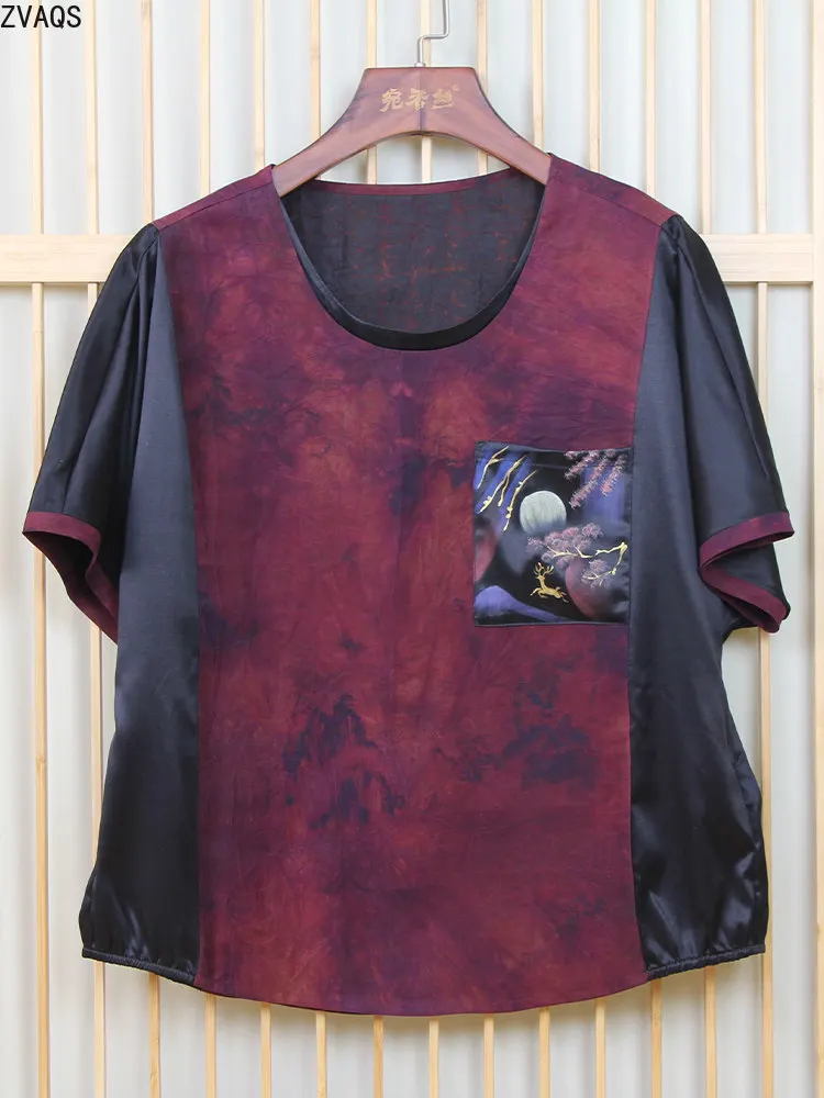 ZVAQS 100% Mulberry Silk Woman Clothes 2026 Spring Summer Fashion Tops Wanxiangsi Premium Silk T-shirt Short Sleeve Blouse고퀄 티셔츠