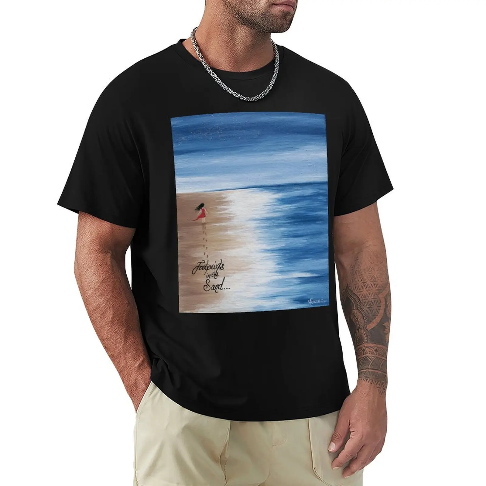 

Footprints T-Shirt graphic t shirt vintage gifts for boyfriend shirts graphic tee men