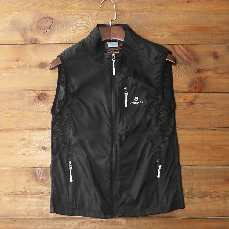 

Ultra-Value Korean Single-Sided Summer Outdoor Sports Sunscreen Skin Vest Svel Jaet f-Sve Breathable Me ex