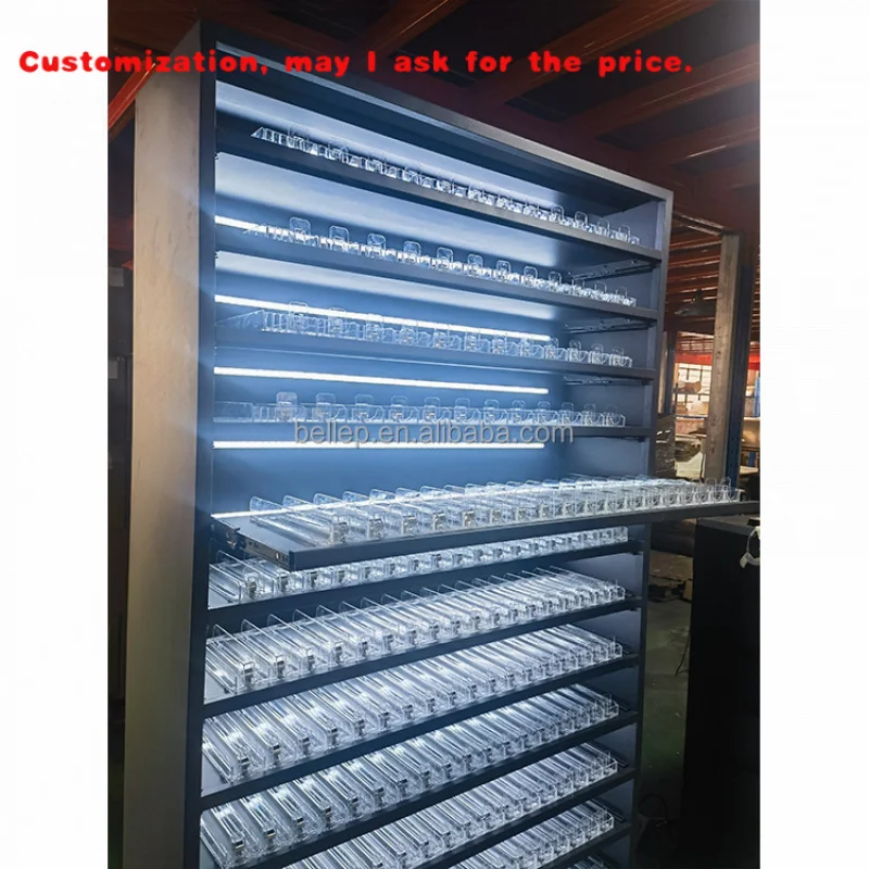 

custom.Smoke Shop Cabinet Display Rack With Led Light