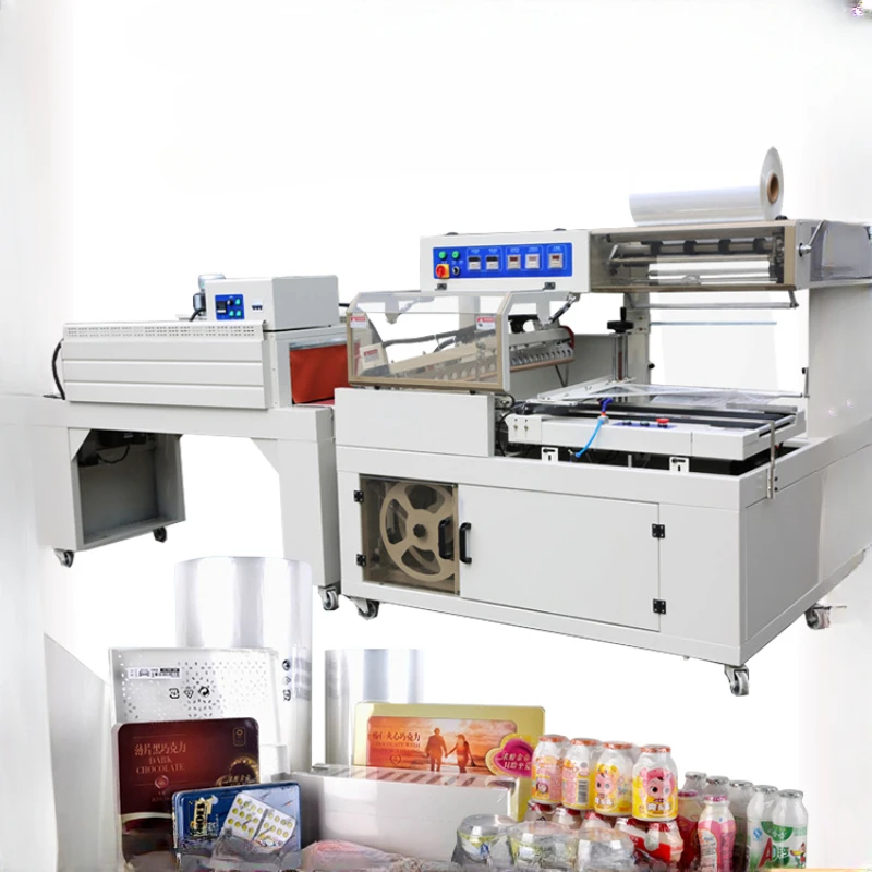 Full-automatic heat shrinkable film packaging machine large-scale automatic sealing and cutting machine tableware cosmetics